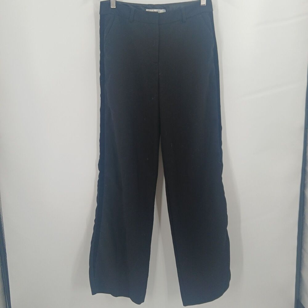 womans size 6R Boden black office pant casual velour velvet side detail
